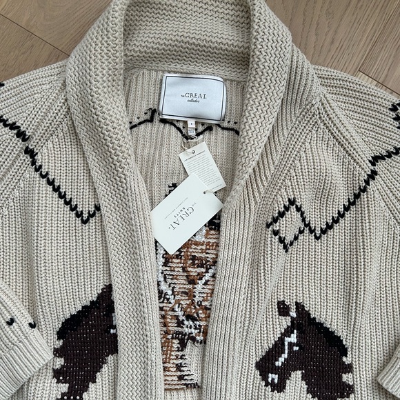The Great. Lodge Horse Cardigan *as seen on The Pitt* size 3 or Large - Picture 9 of 12
